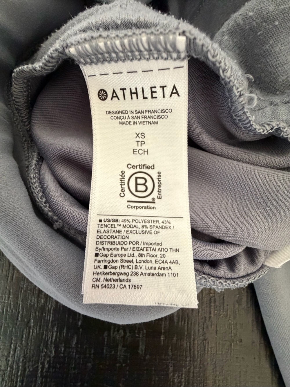 Athleta Seasoft high rise wide leg pull on pants XS gray blue comfort lounge - Picture 6 of 6